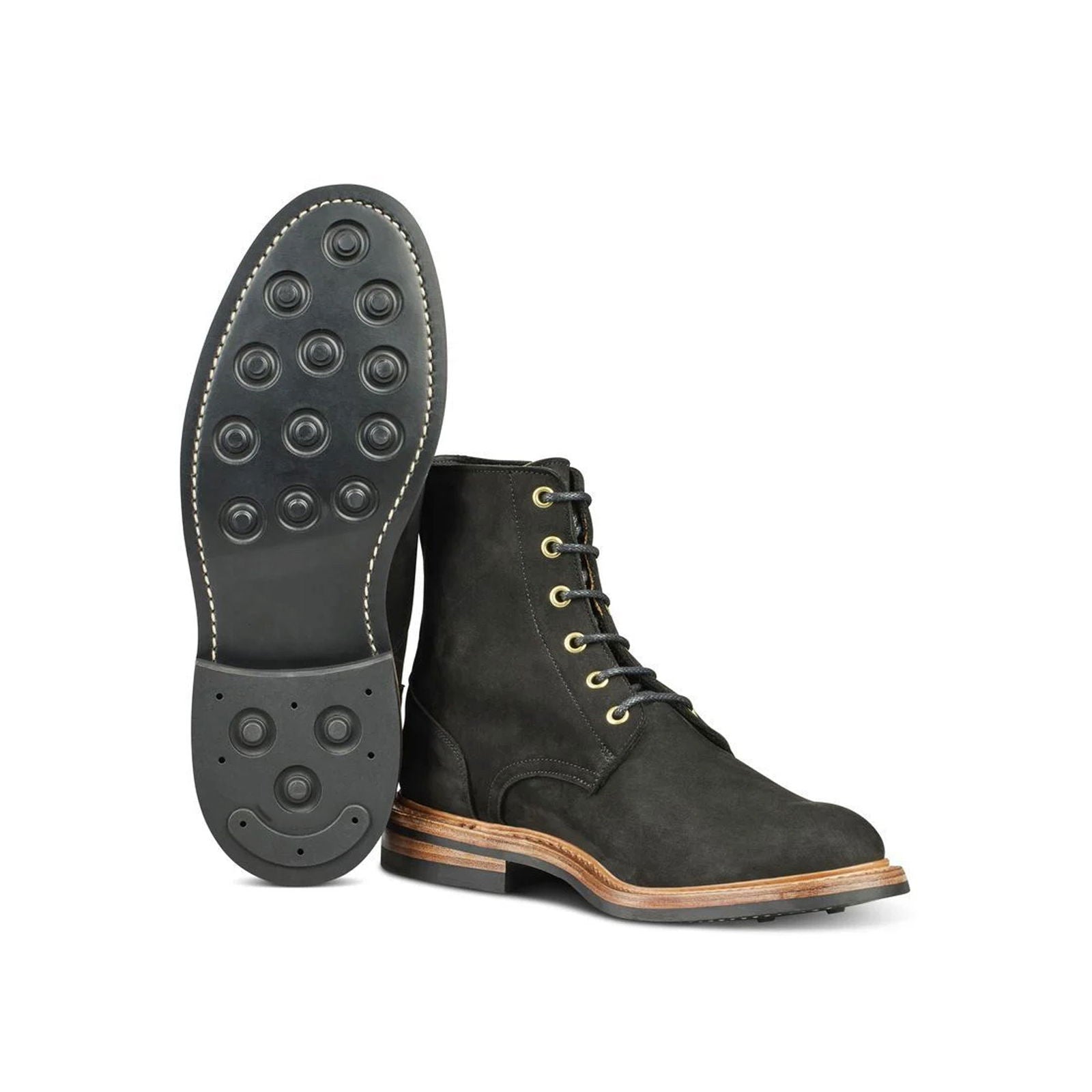 Bernwood Logger Boot Black Hydro Nubuck - Milanese Leather