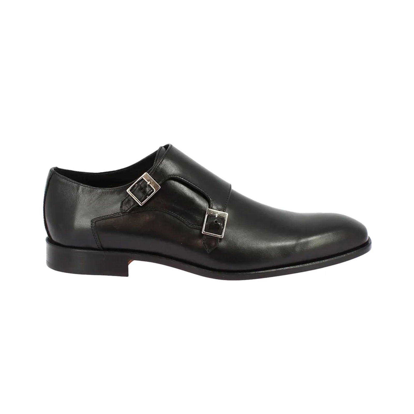 Black Calf Leather Handmade Shoes - Milanese Leather