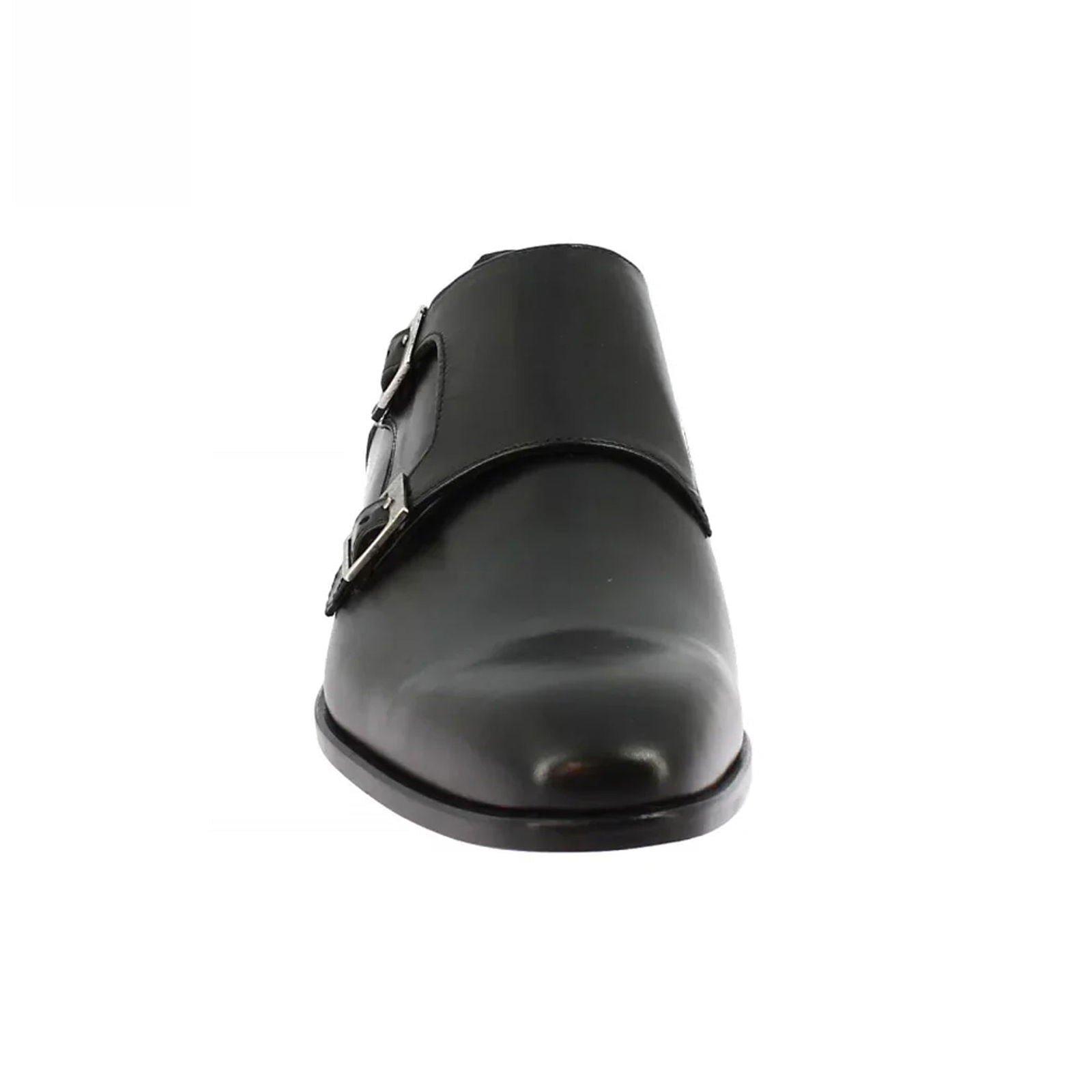 Black Calf Leather Handmade Shoes - Milanese Leather