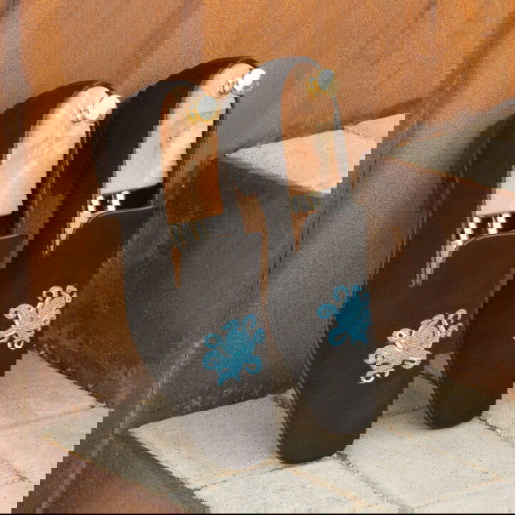 Embroidered Albert Slippers SQUIDGE - Milanese Leather