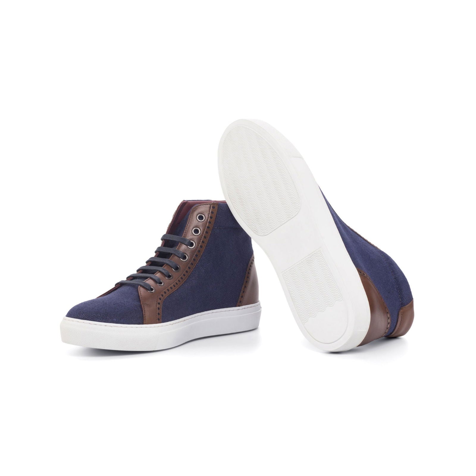 High-Top Brogue Sneakers SANFRAN - Milanese Leather