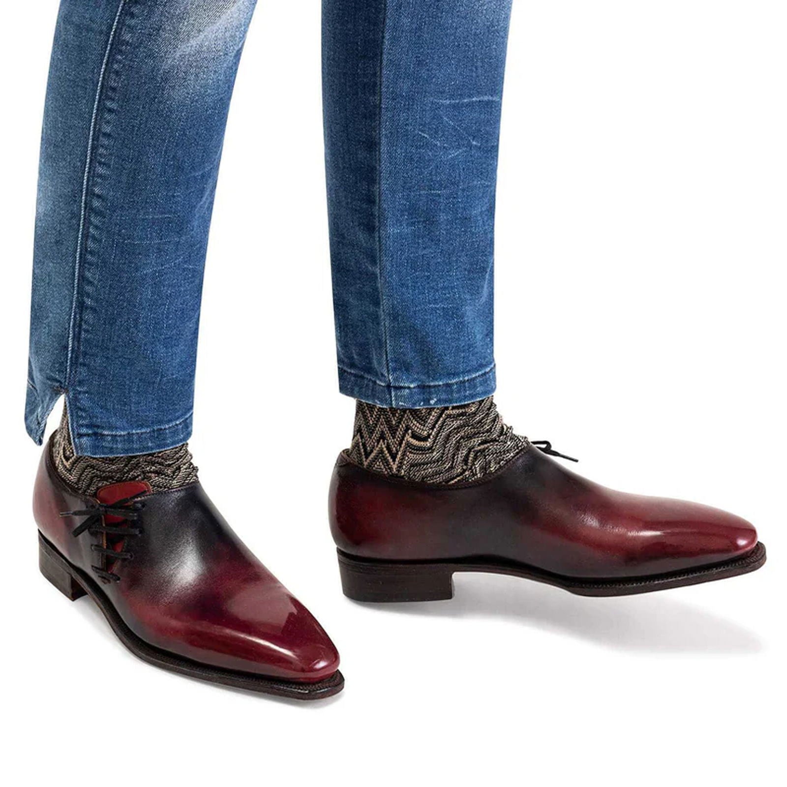 Lie De Vin Lateral Lace Calf Leather - Milanese Leather