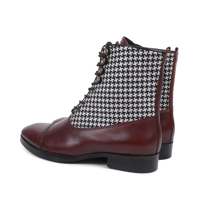 Linda Morse Balmoral Boots - Milanese Leather