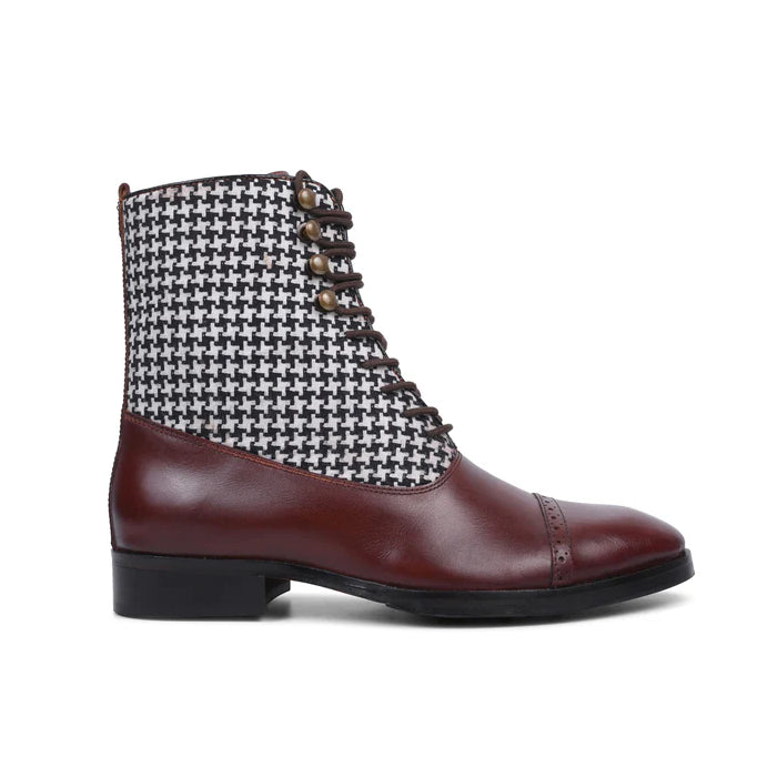 Linda Morse Balmoral Boots - Milanese Leather