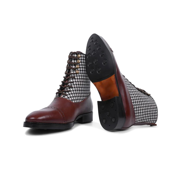 Linda Morse Balmoral Boots - Milanese Leather