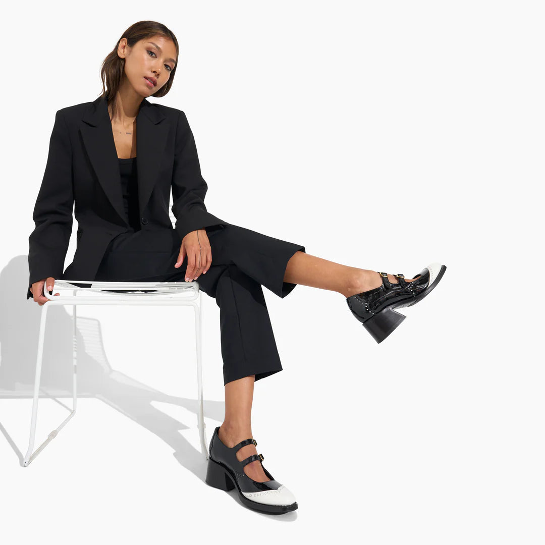 Miss Amelie Mary Jane Black - Milanese Leather