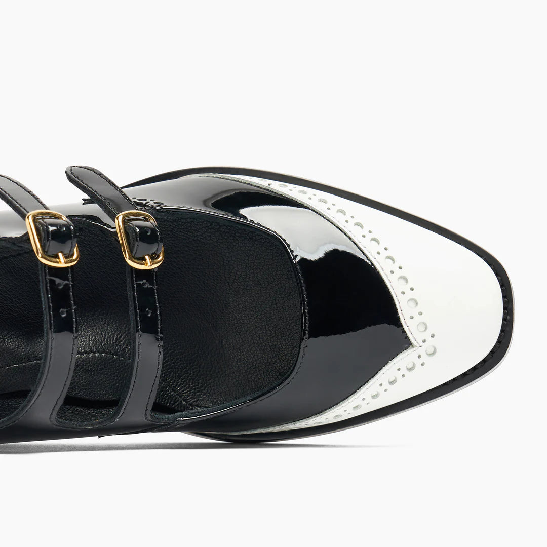 Miss Amelie Mary Jane Black - Milanese Leather
