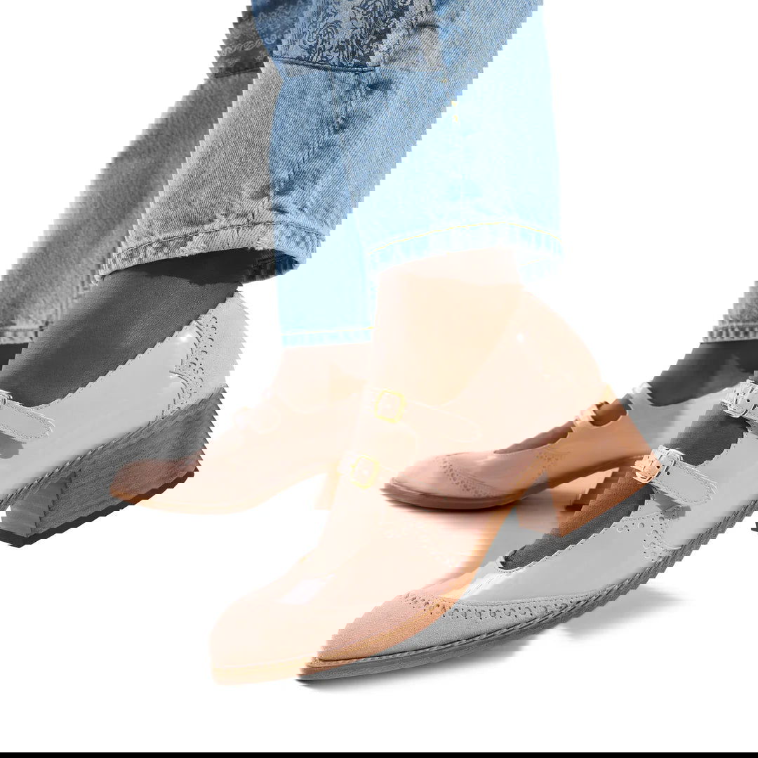 Miss Amelie Mary Jane Mochi - Milanese Leather