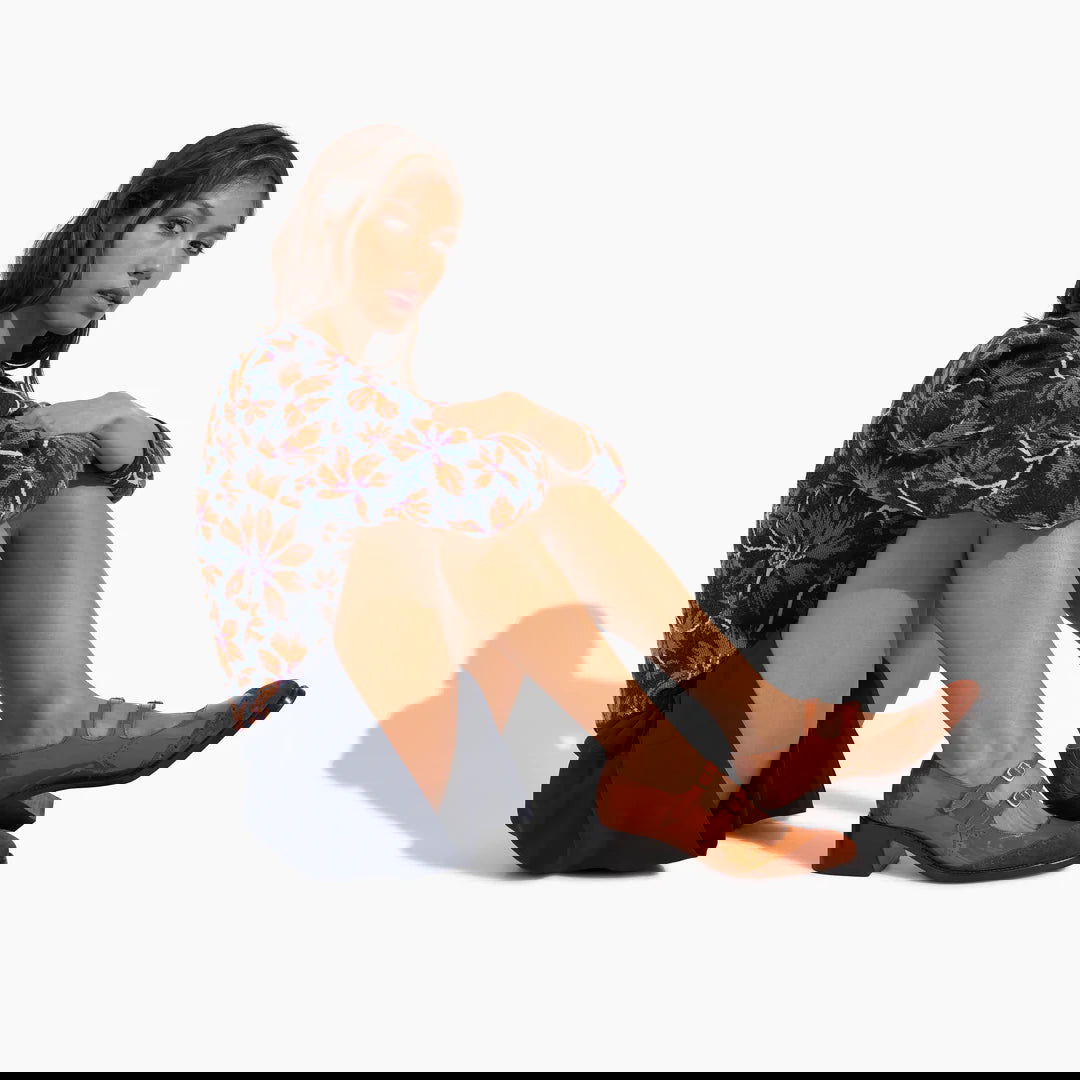 Miss Amelie Mary Jane Sienna - Milanese Leather