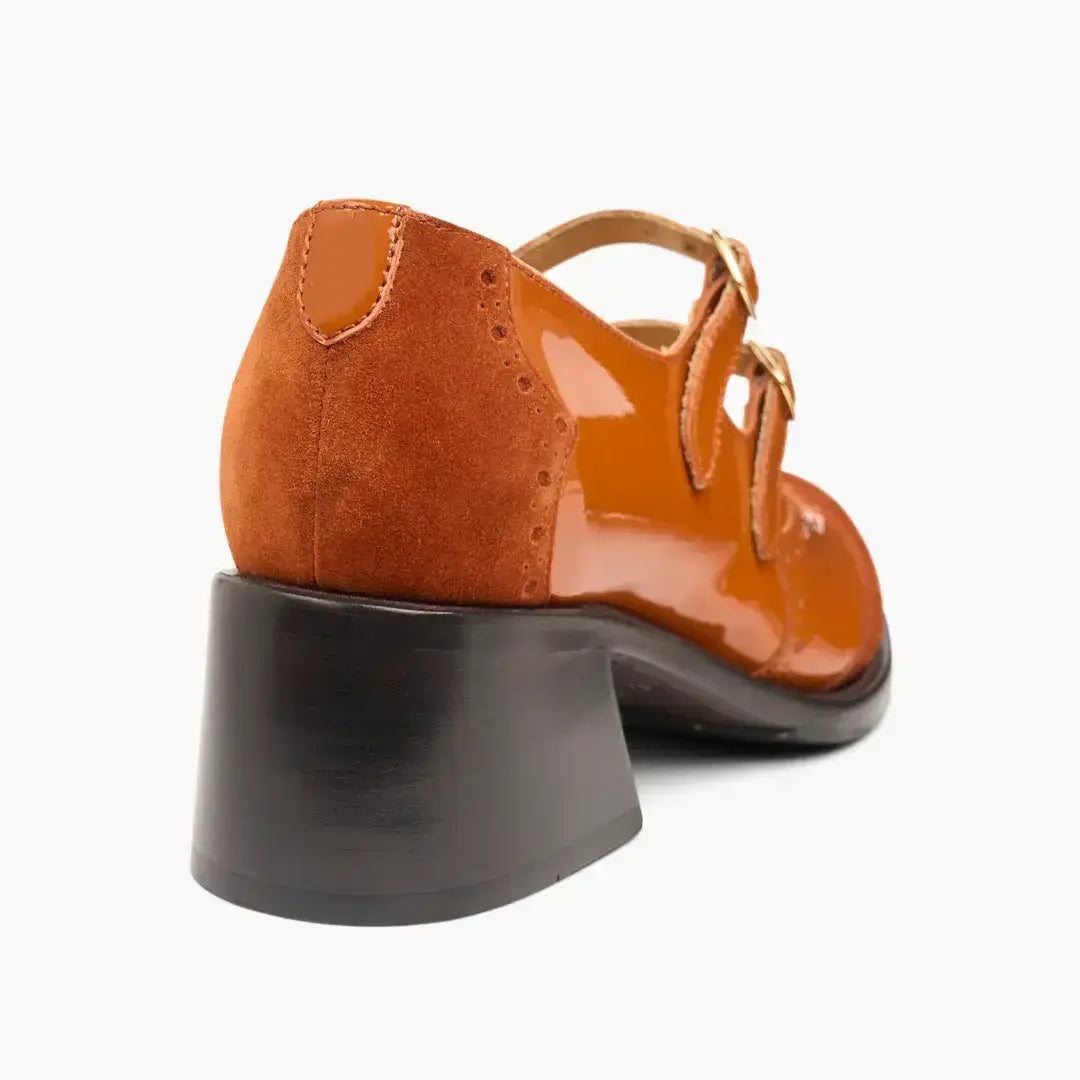 Miss Amelie Mary Jane Sienna - Milanese Leather