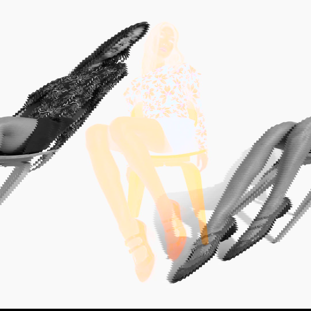 Miss Amelie Mary Jane Sienna - Milanese Leather