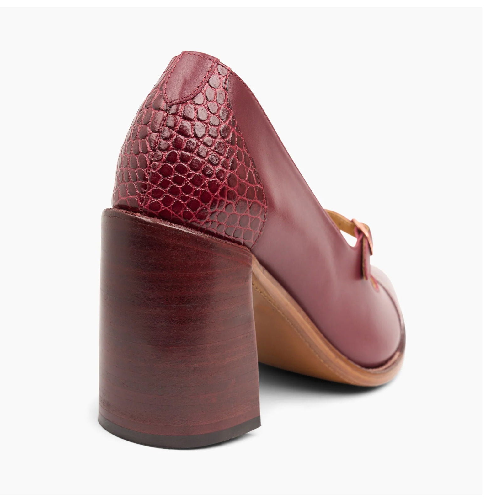 Miss Eliza High Heel Berry Croc - Milanese Leather