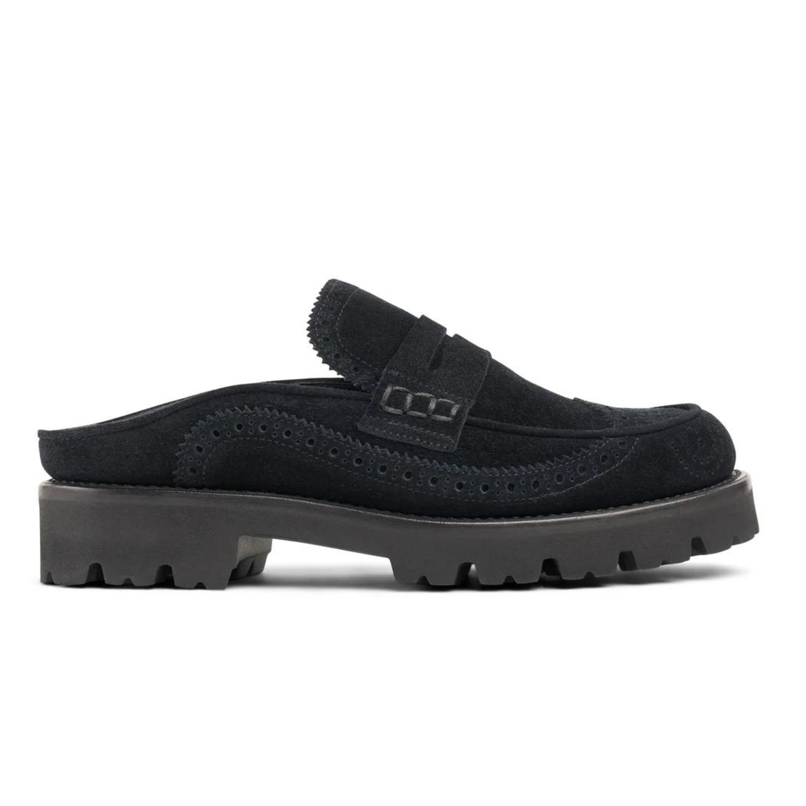 Miss Emma Mule Black Suede - Milanese Leather