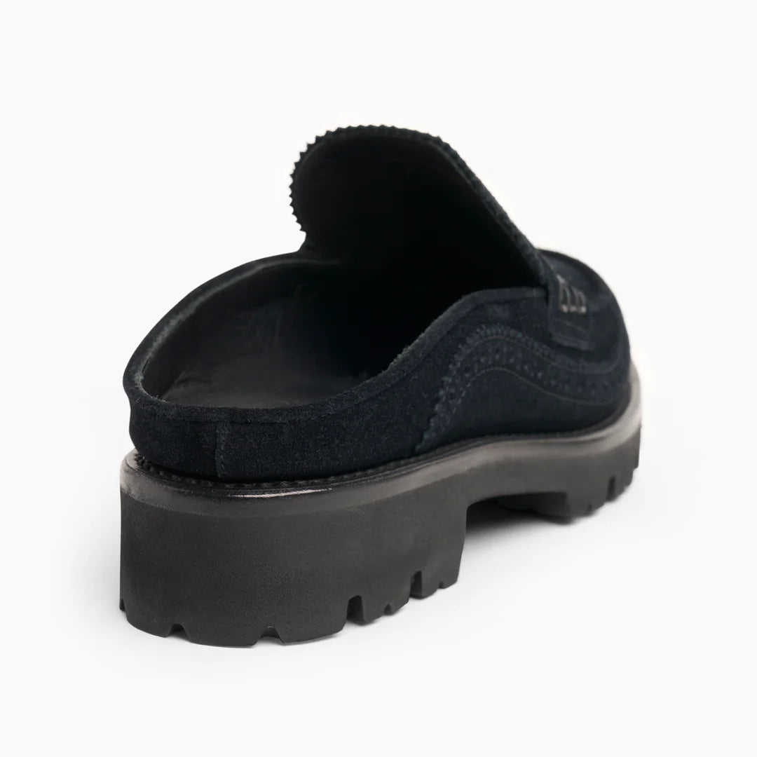 Miss Emma Mule Black Suede - Milanese Leather