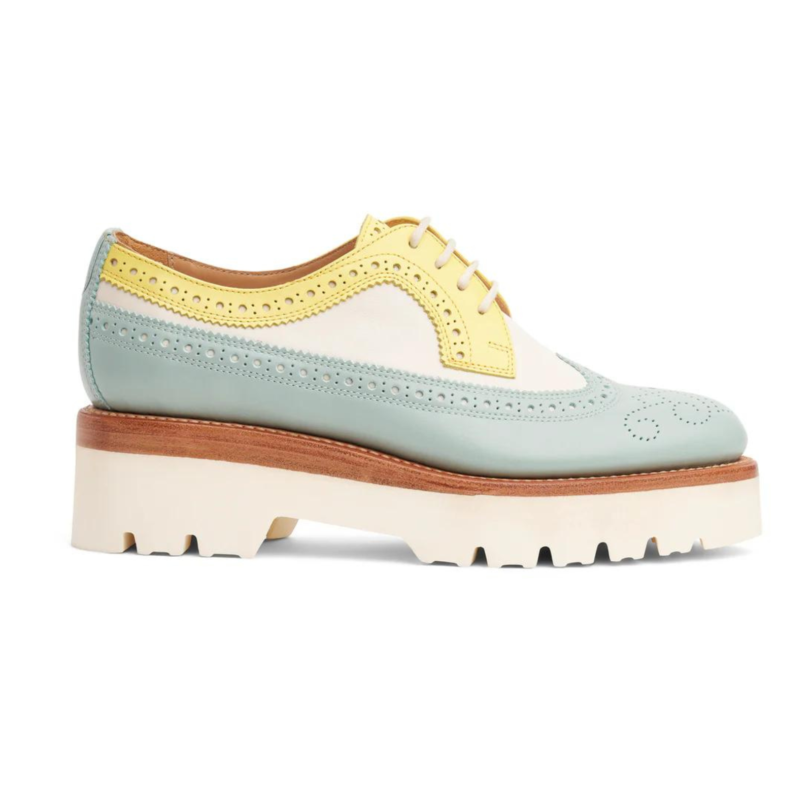 Miss Lucy Derby Neon Seafoam - Milanese Leather