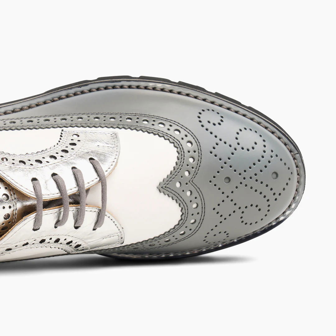 Miss Lucy Derby Silver - Milanese Leather