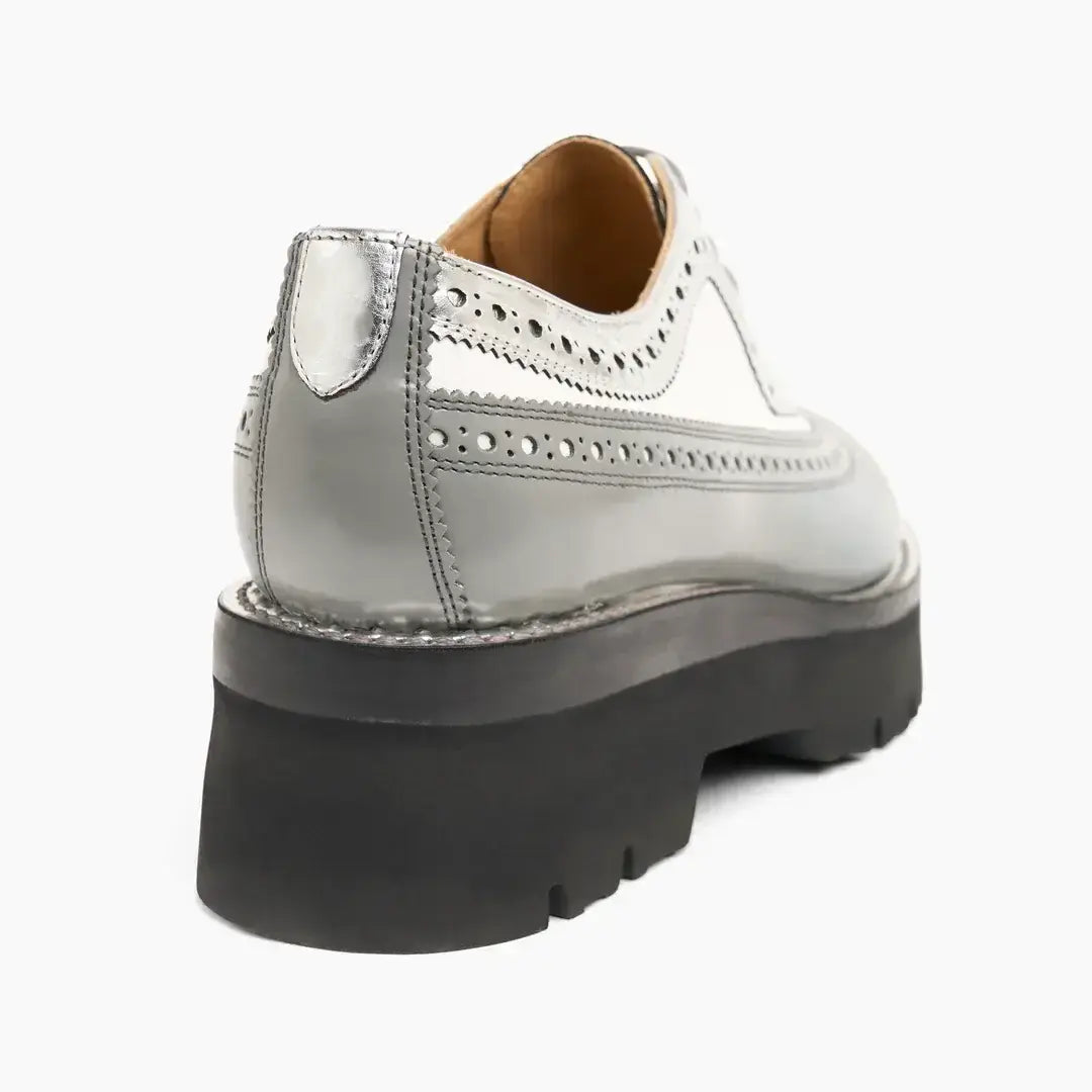 Miss Lucy Derby Silver - Milanese Leather
