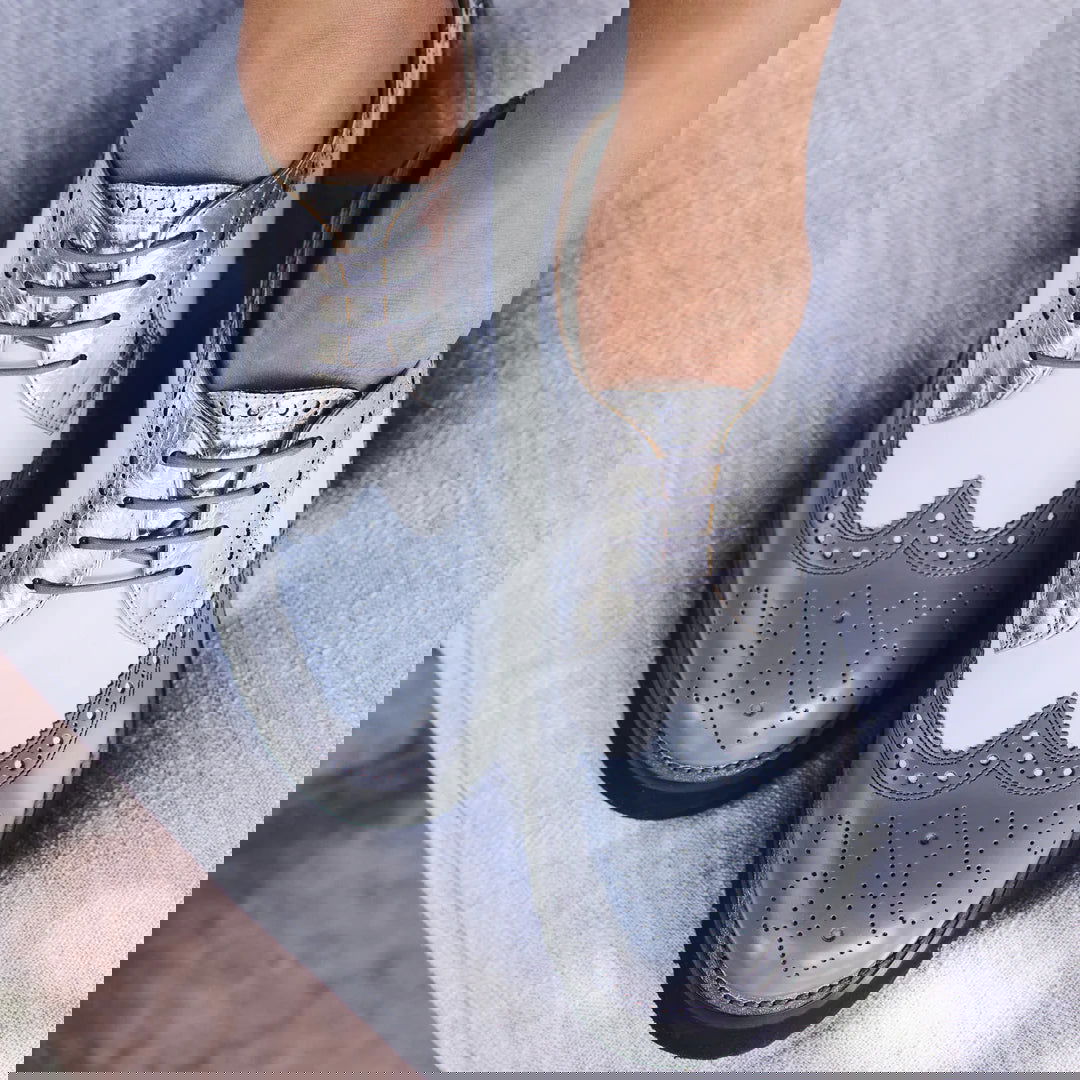 Miss Lucy Derby Silver - Milanese Leather