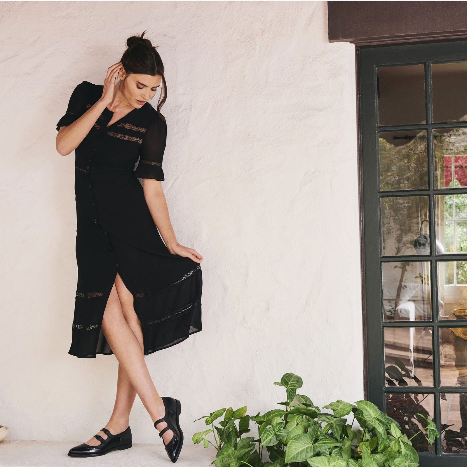 Miss Margo Mary Jane Black - Milanese Leather