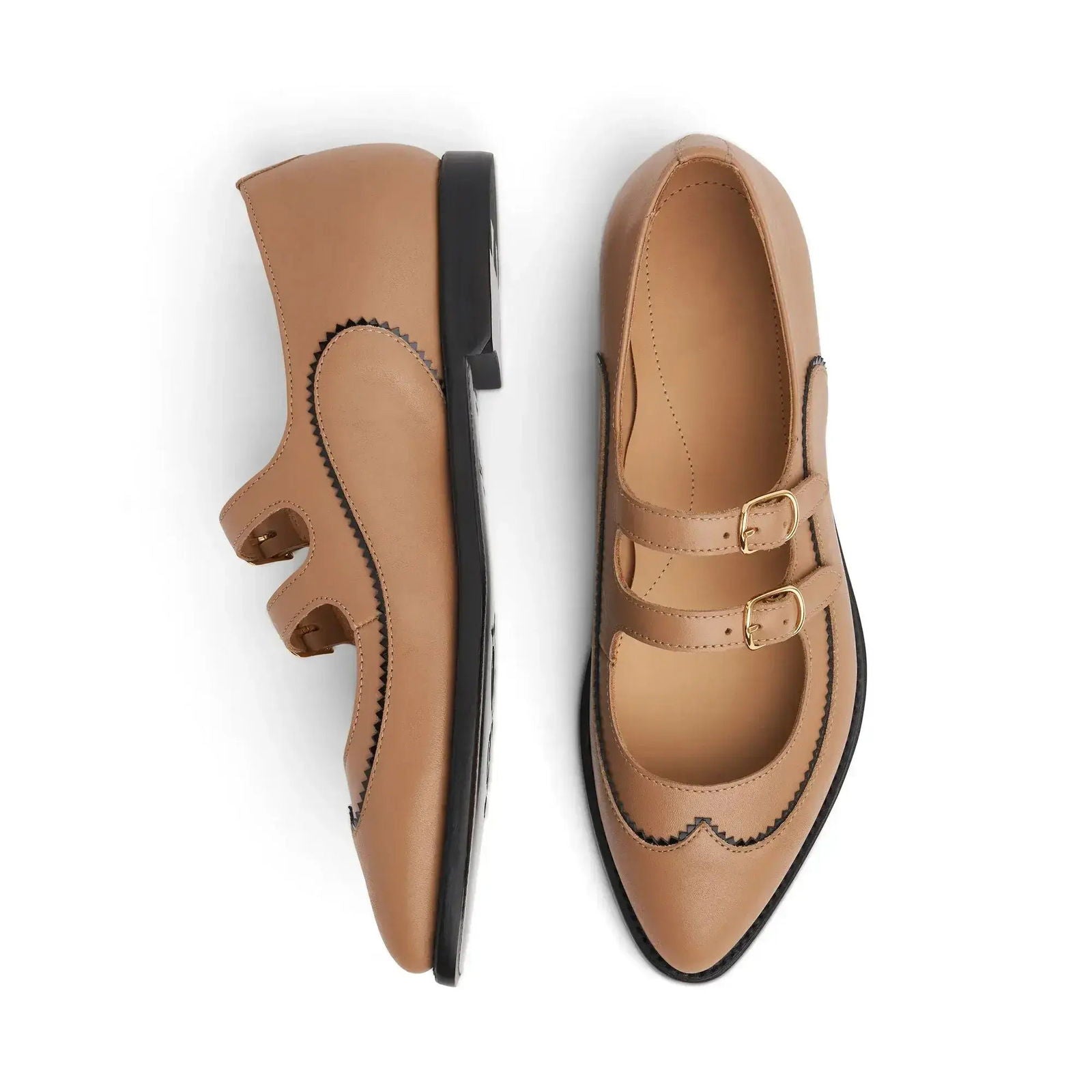 Miss Margo Mary Jane Camel - Milanese Leather