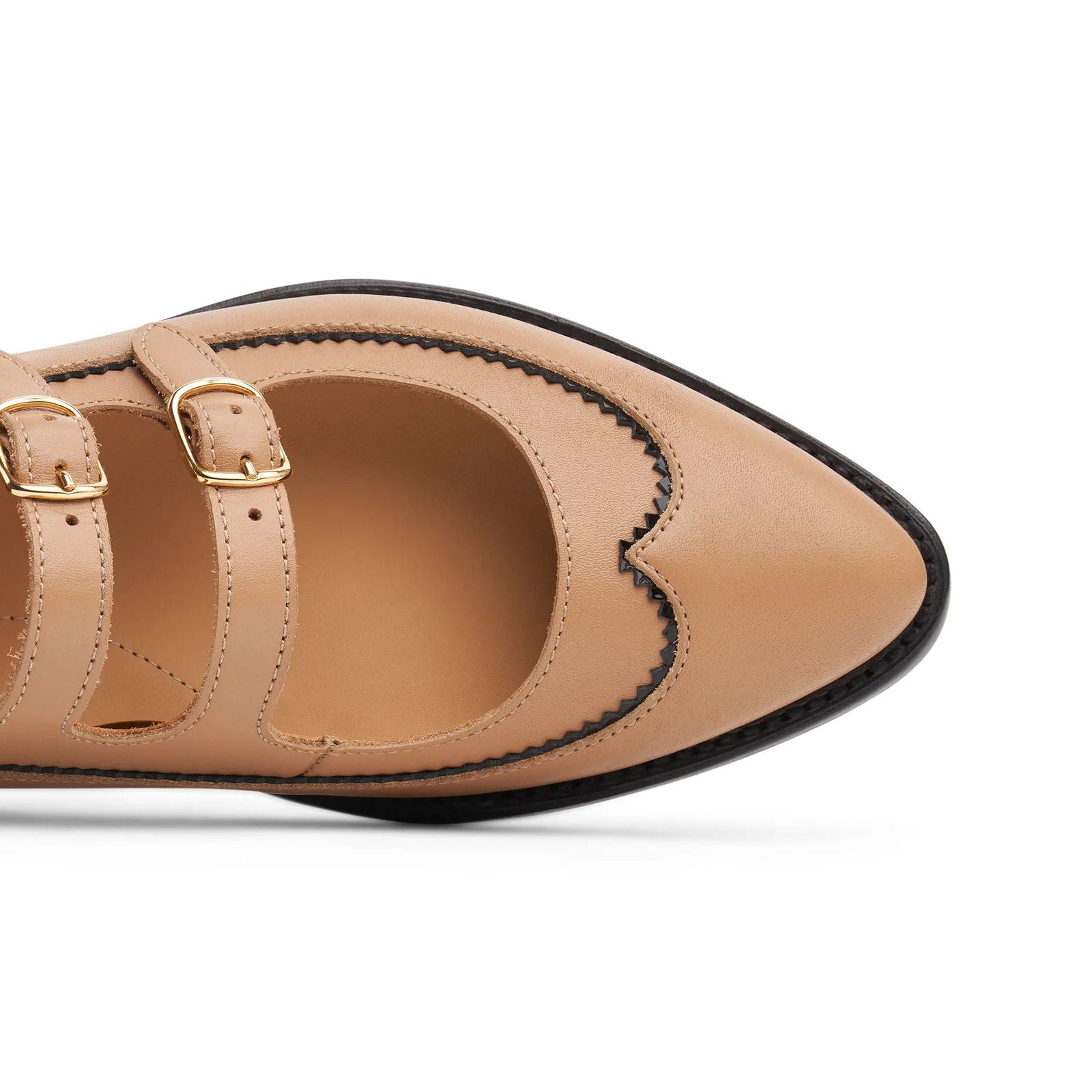 Miss Margo Mary Jane Camel - Milanese Leather