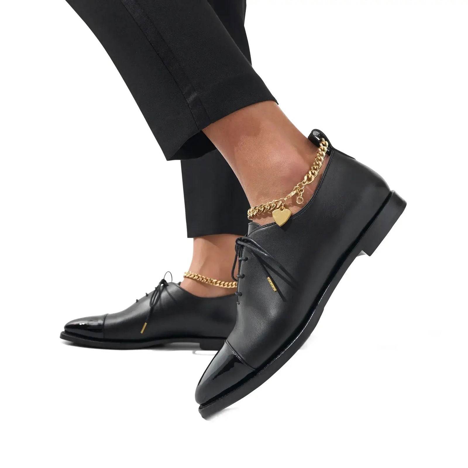 Ms. Charlize Oxford Black - Milanese Leather