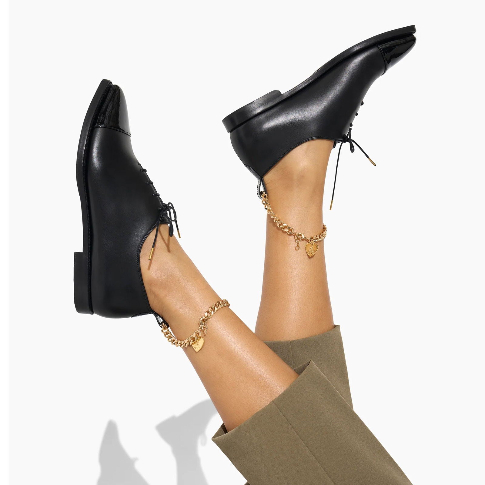 Ms. Charlize Oxford Black - Milanese Leather