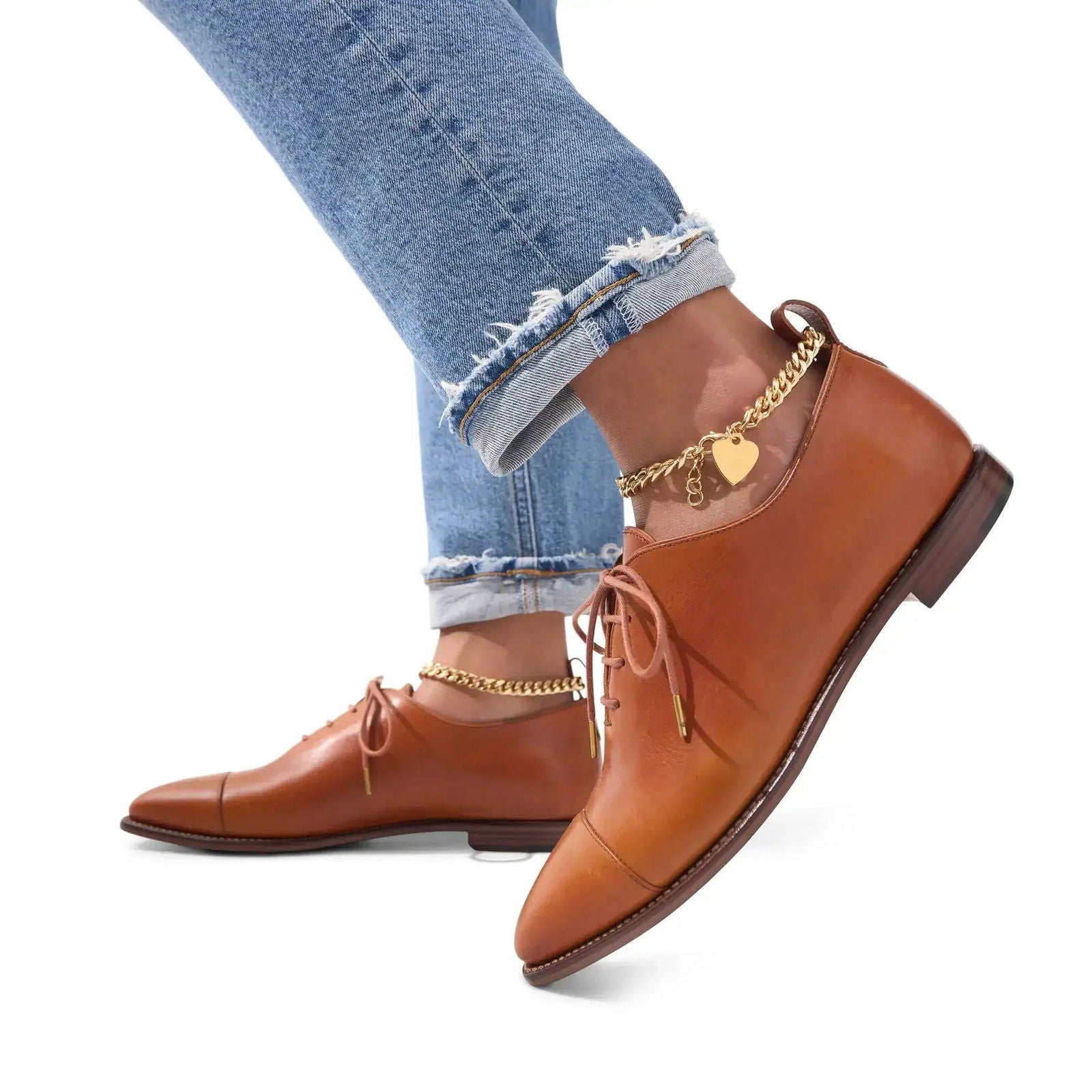 Ms. Charlize Oxford Brown - Milanese Leather