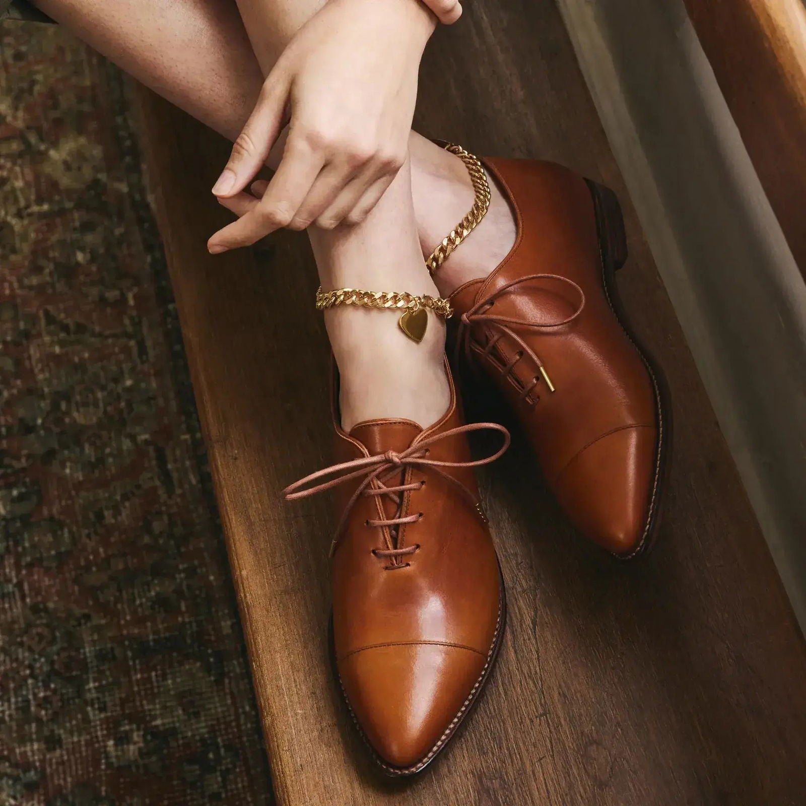 Ms. Charlize Oxford Brown - Milanese Leather