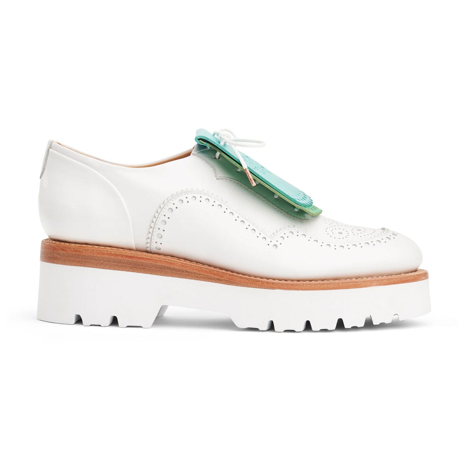 Ms. Elaine Oxford White - Milanese Leather