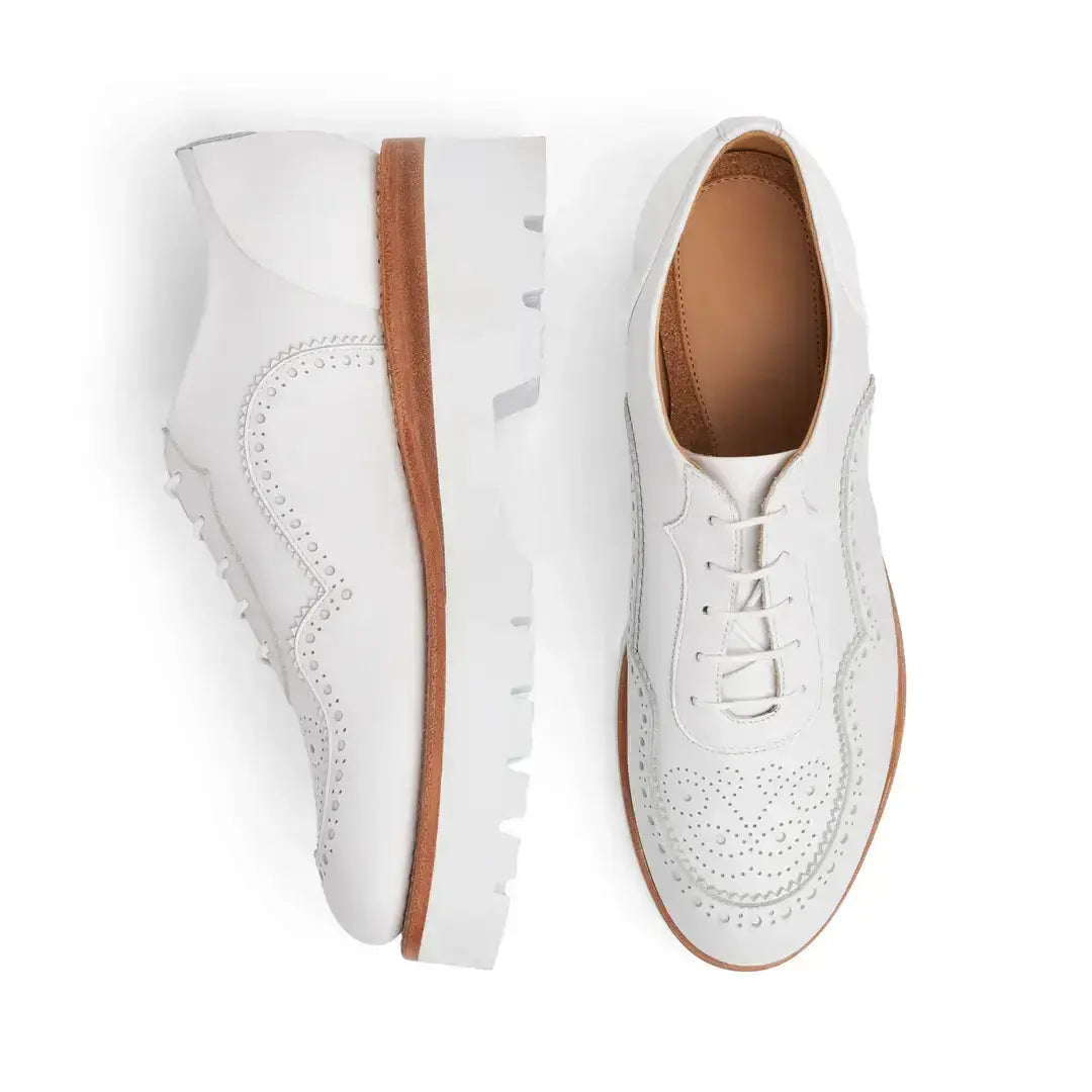 Ms. Elaine Oxford White - Milanese Leather