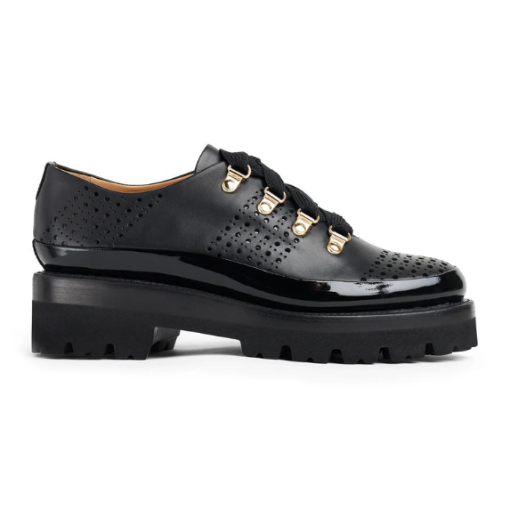 Ms. Josephine Oxford Black - Milanese Leather