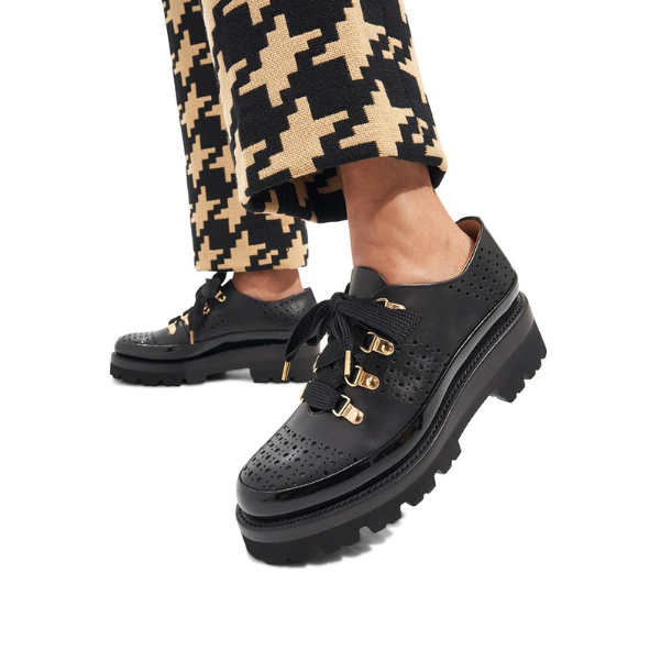 Ms. Josephine Oxford Black - Milanese Leather