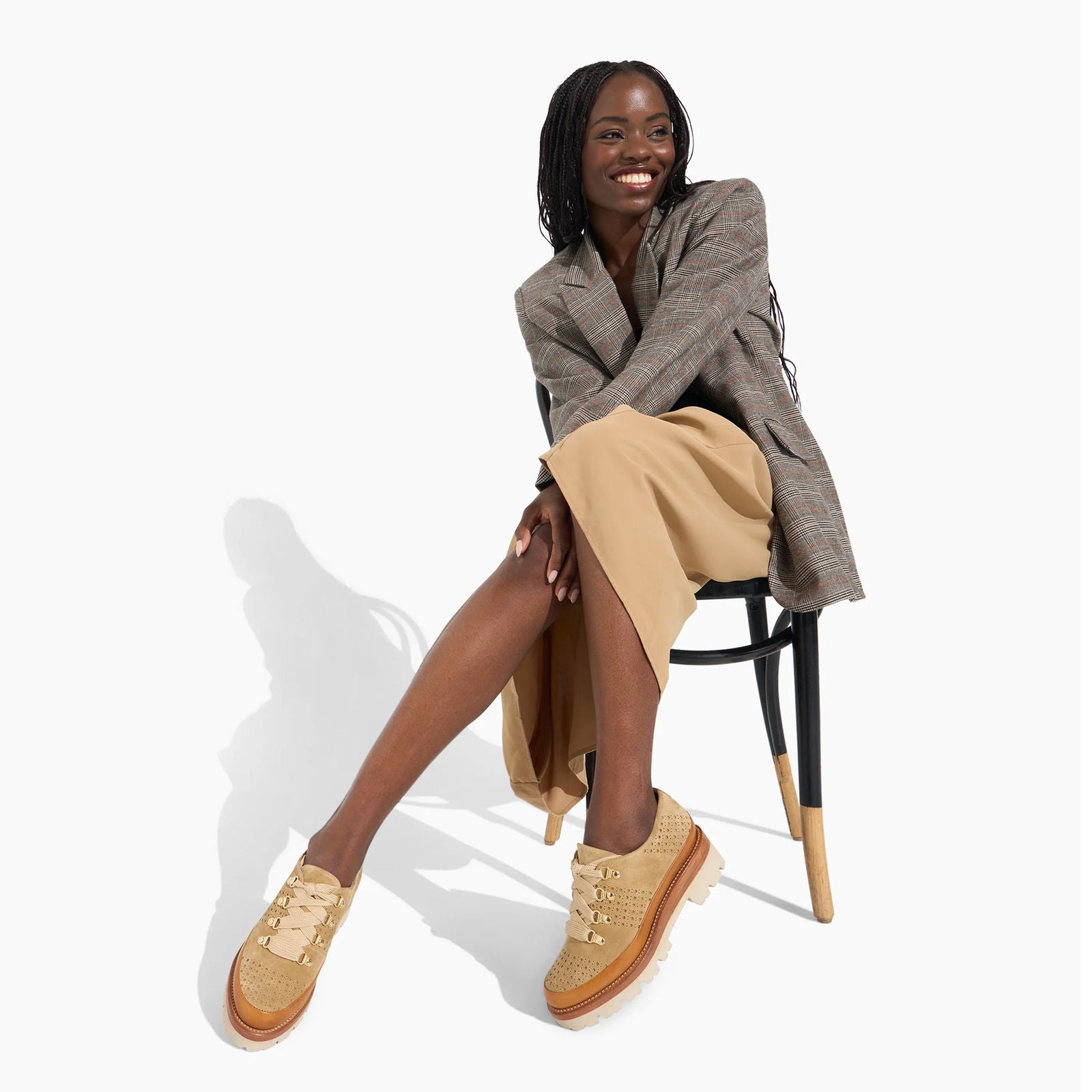 Ms. Josephine Oxford Tan - Milanese Leather