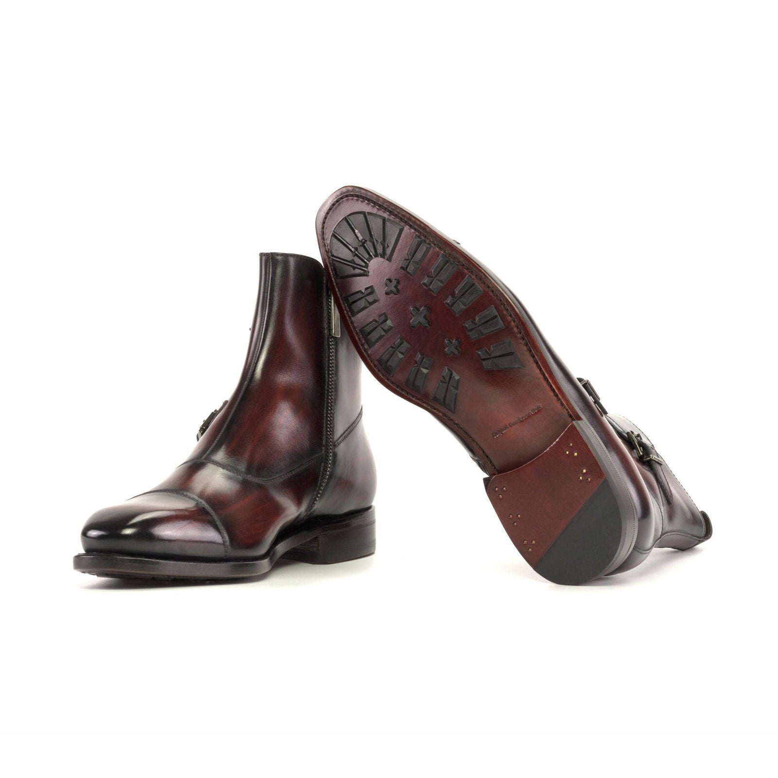 Patina Double Monk Boots FONTANE - Milanese Leather