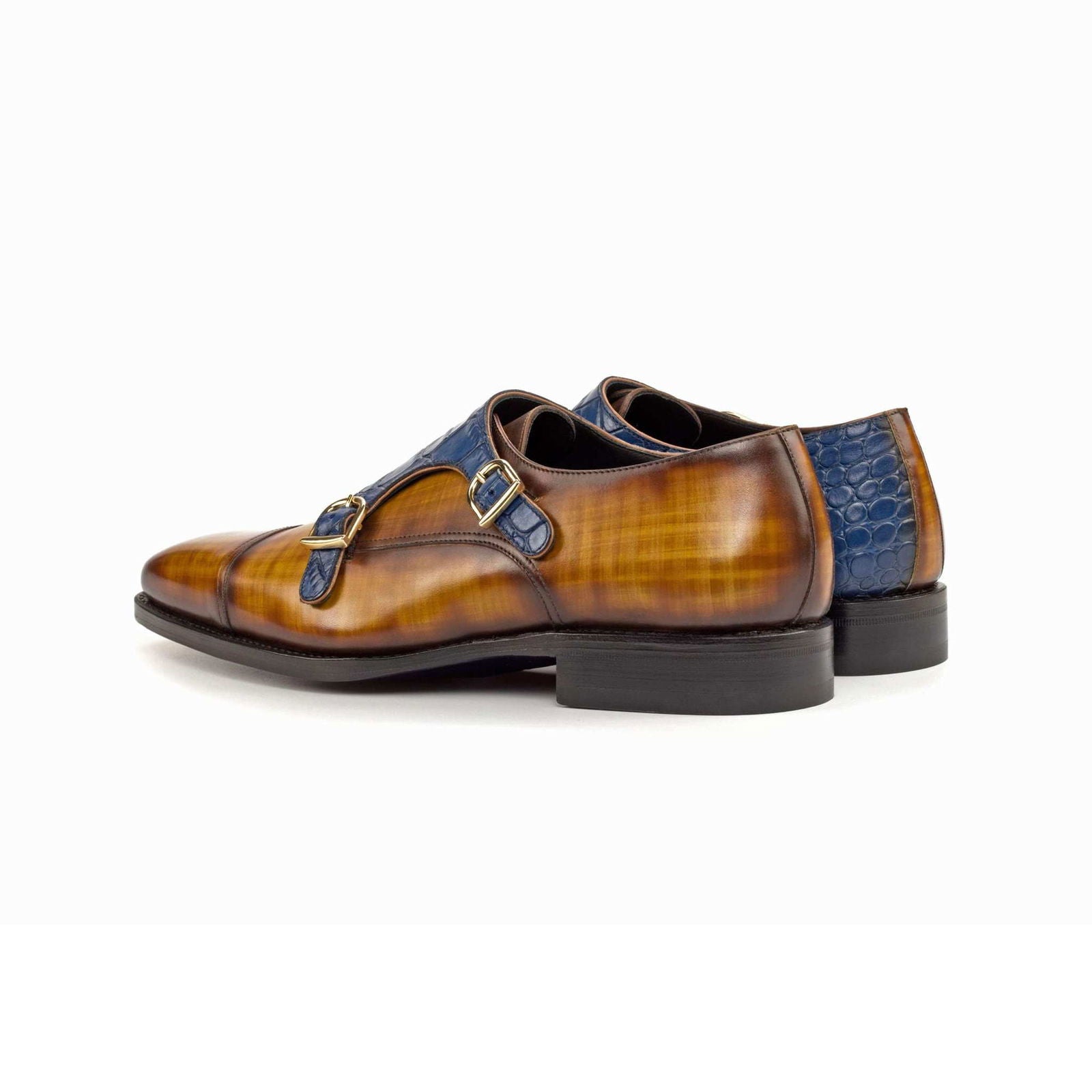 Patina Double Monk Shoes ACCENTI - Milanese Leather