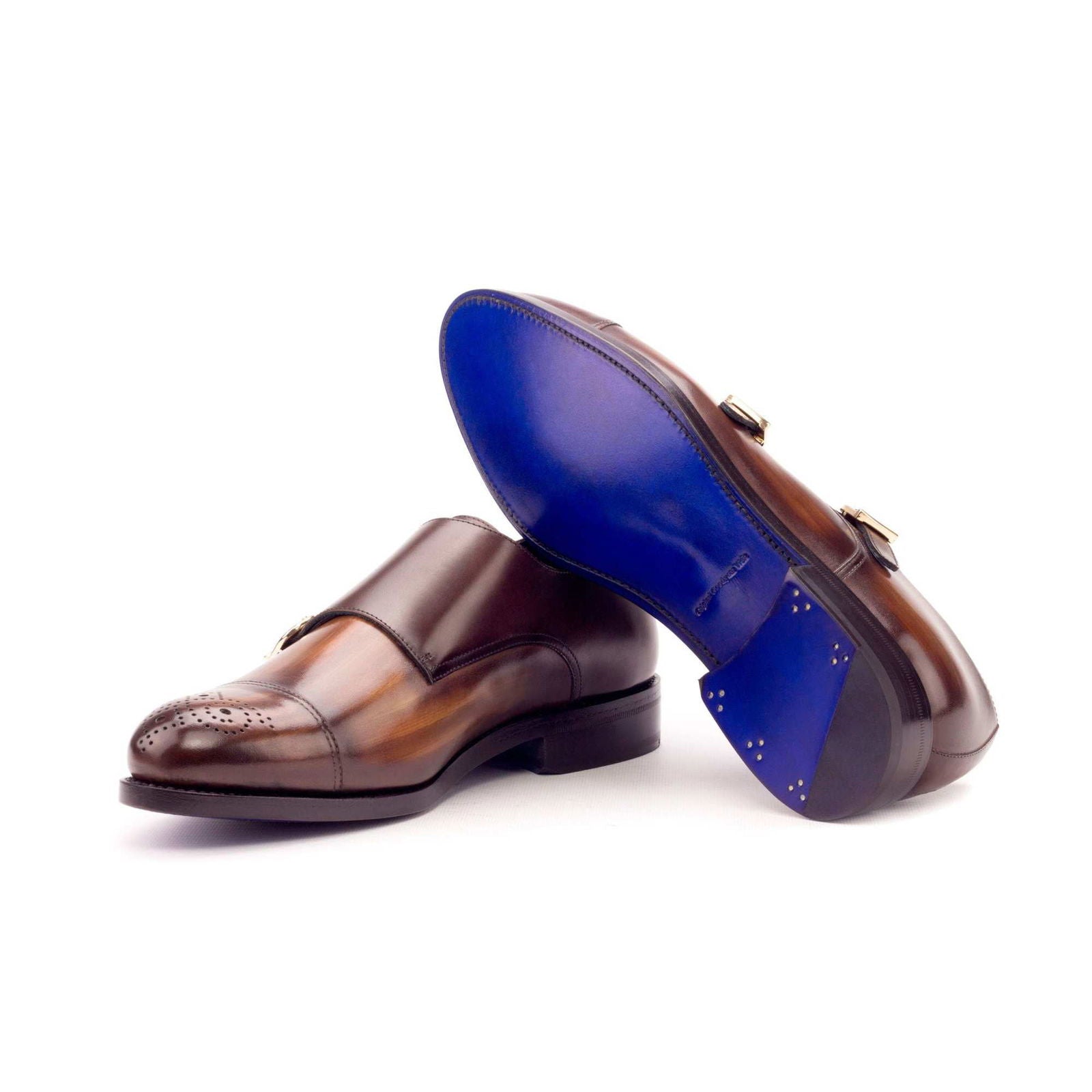 Patina Double Monk Shoes ALMO - Milanese Leather