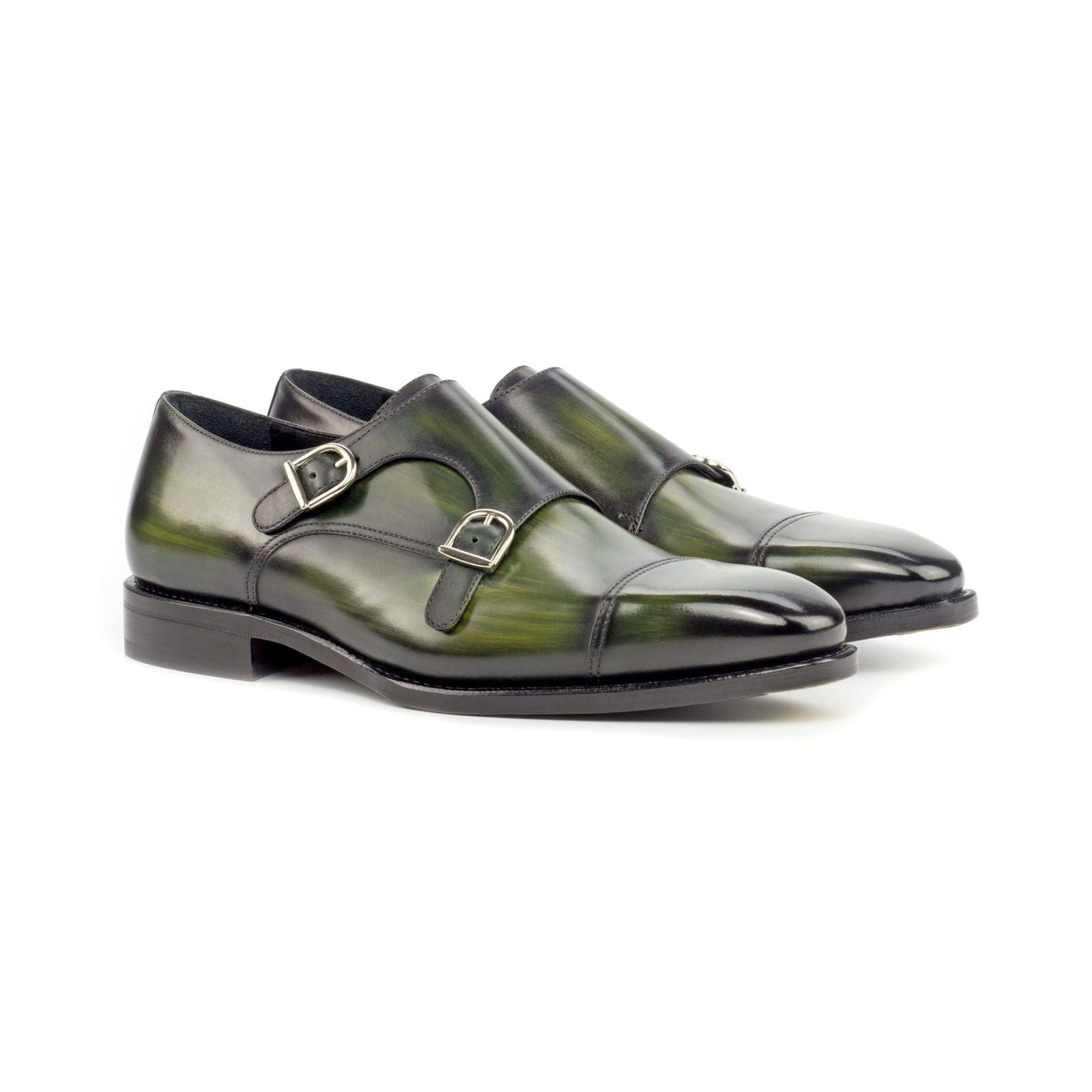 Patina Double Monk Shoes CARMINE - Milanese Leather
