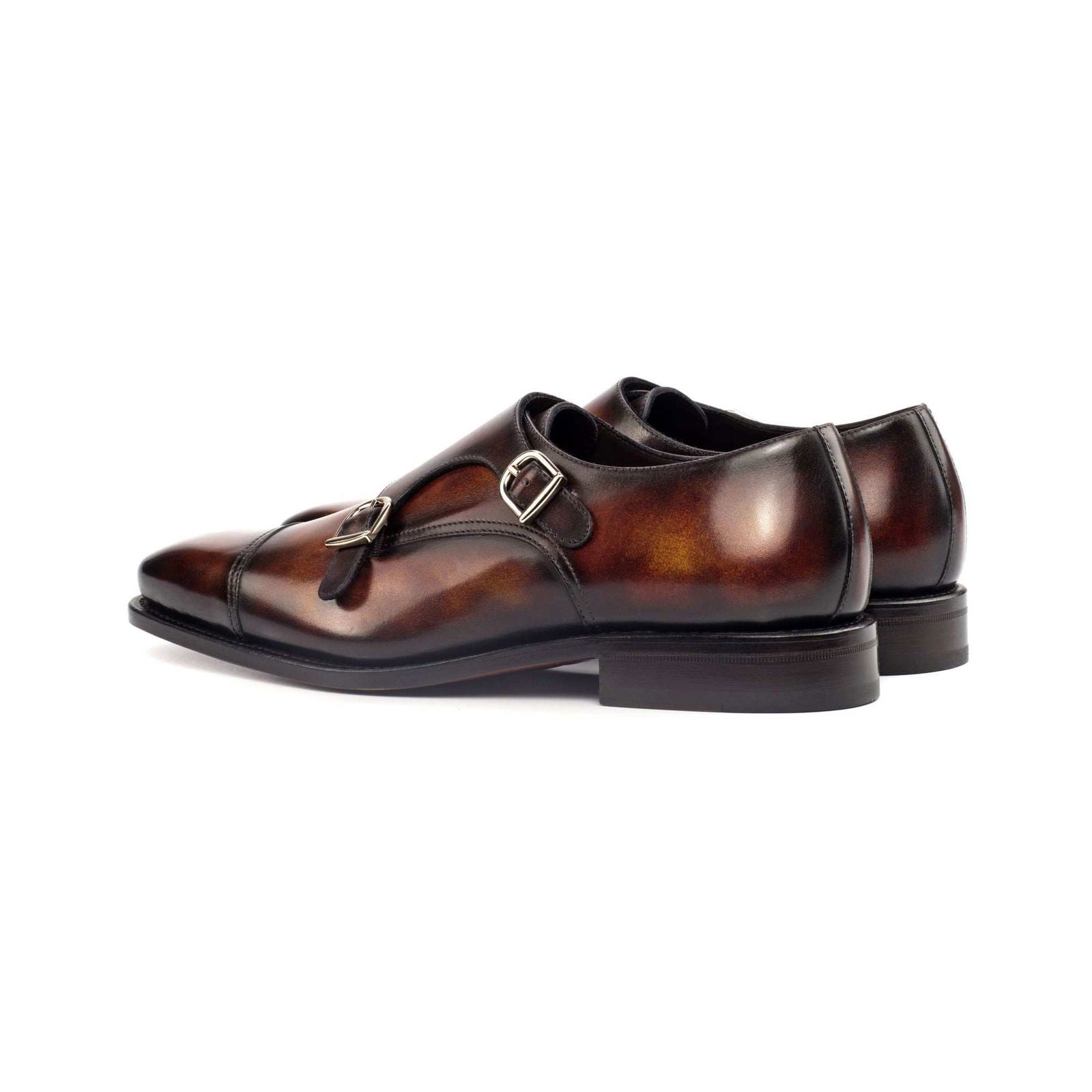 Patina Double Monk Shoes FALUCCI - Milanese Leather