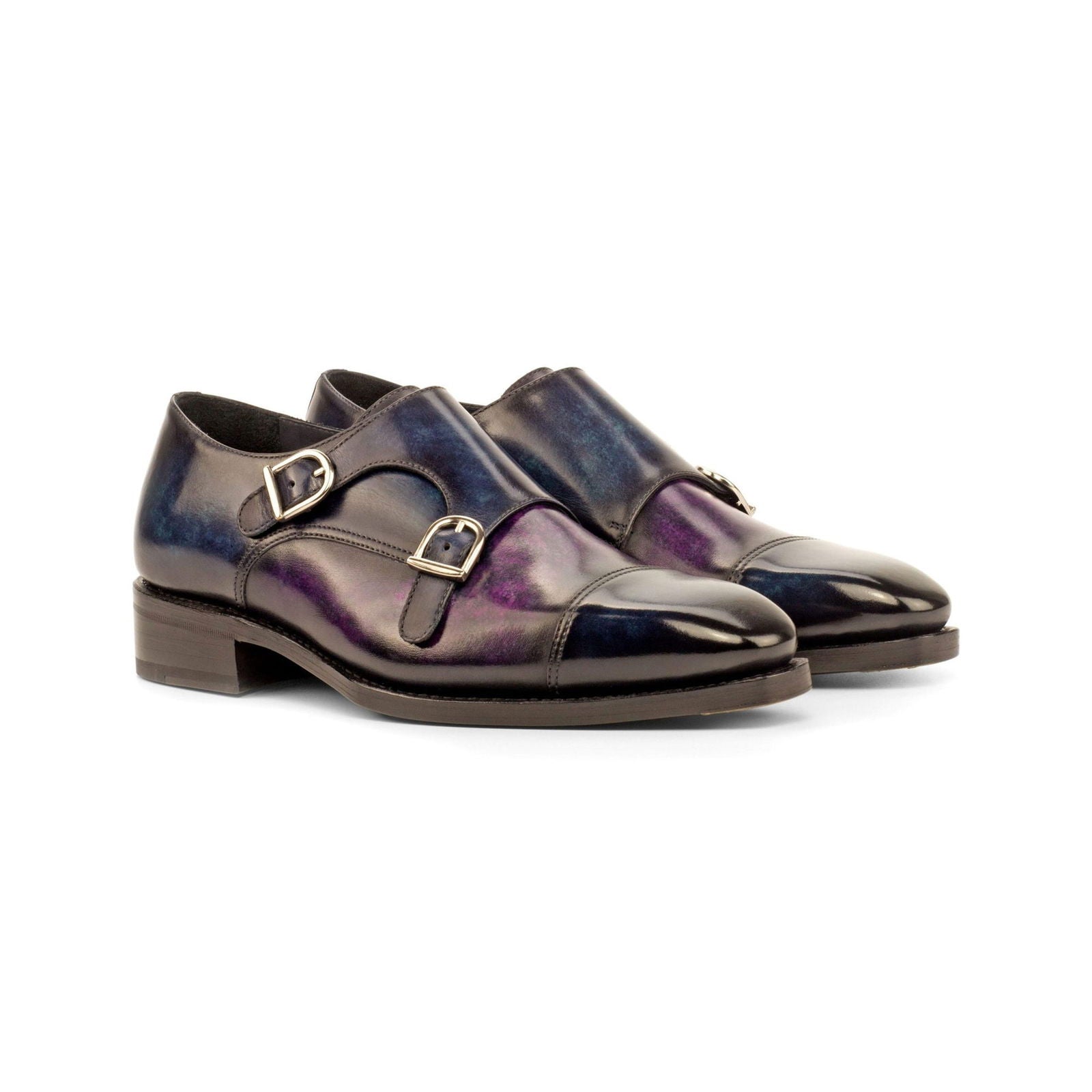 Patina Double Monk Shoes GIANCARLO - Milanese Leather
