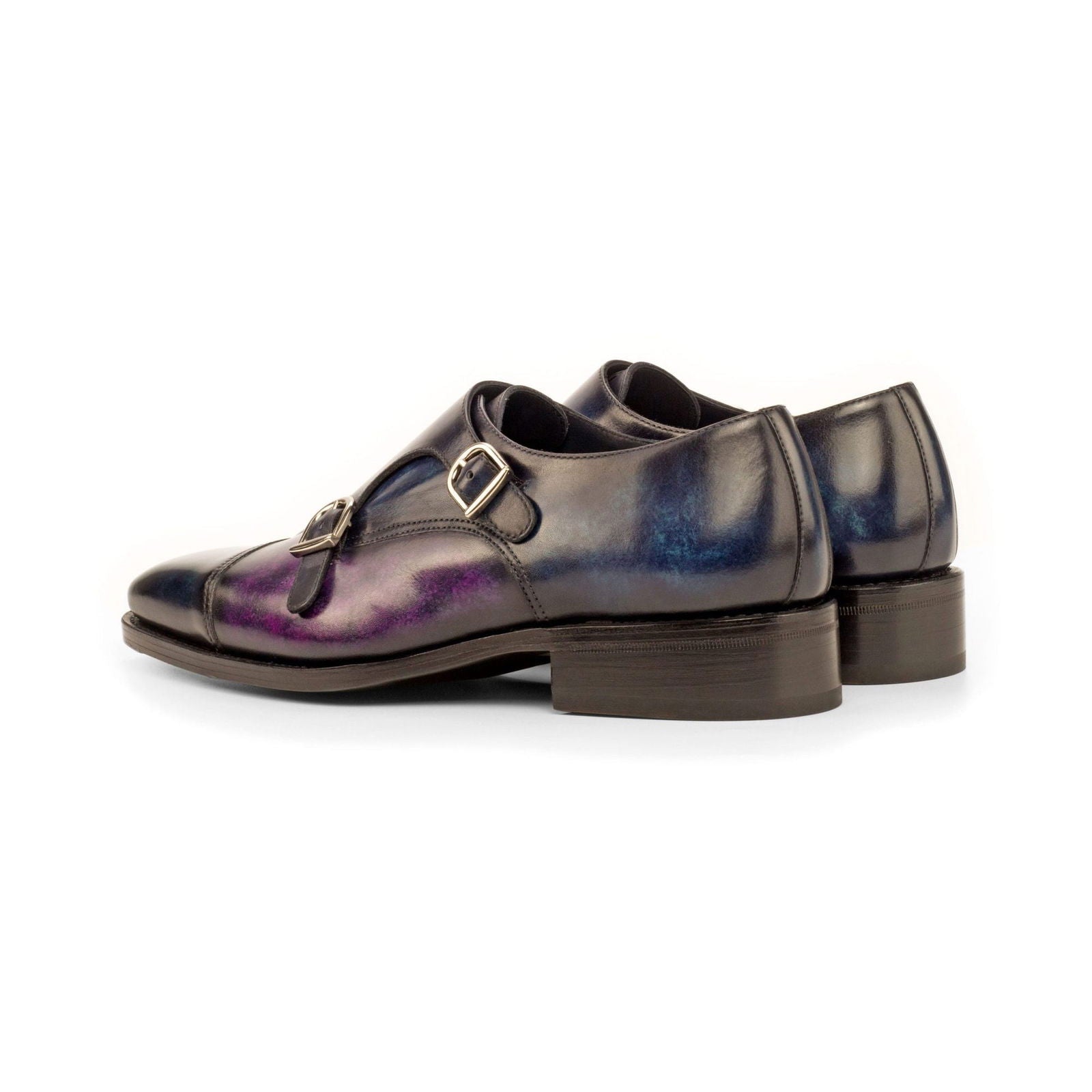 Patina Double Monk Shoes GIANCARLO - Milanese Leather