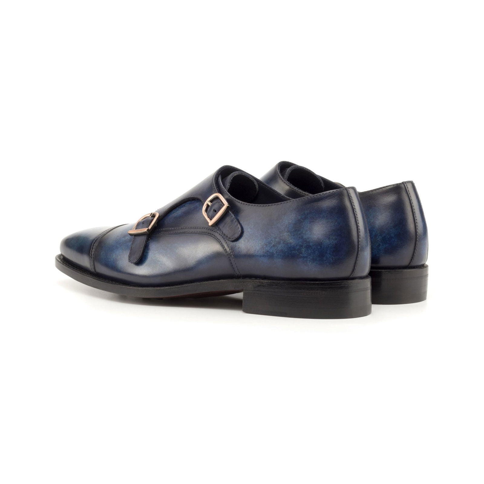 Patina Double Monk Shoes KLEINFELT - Milanese Leather