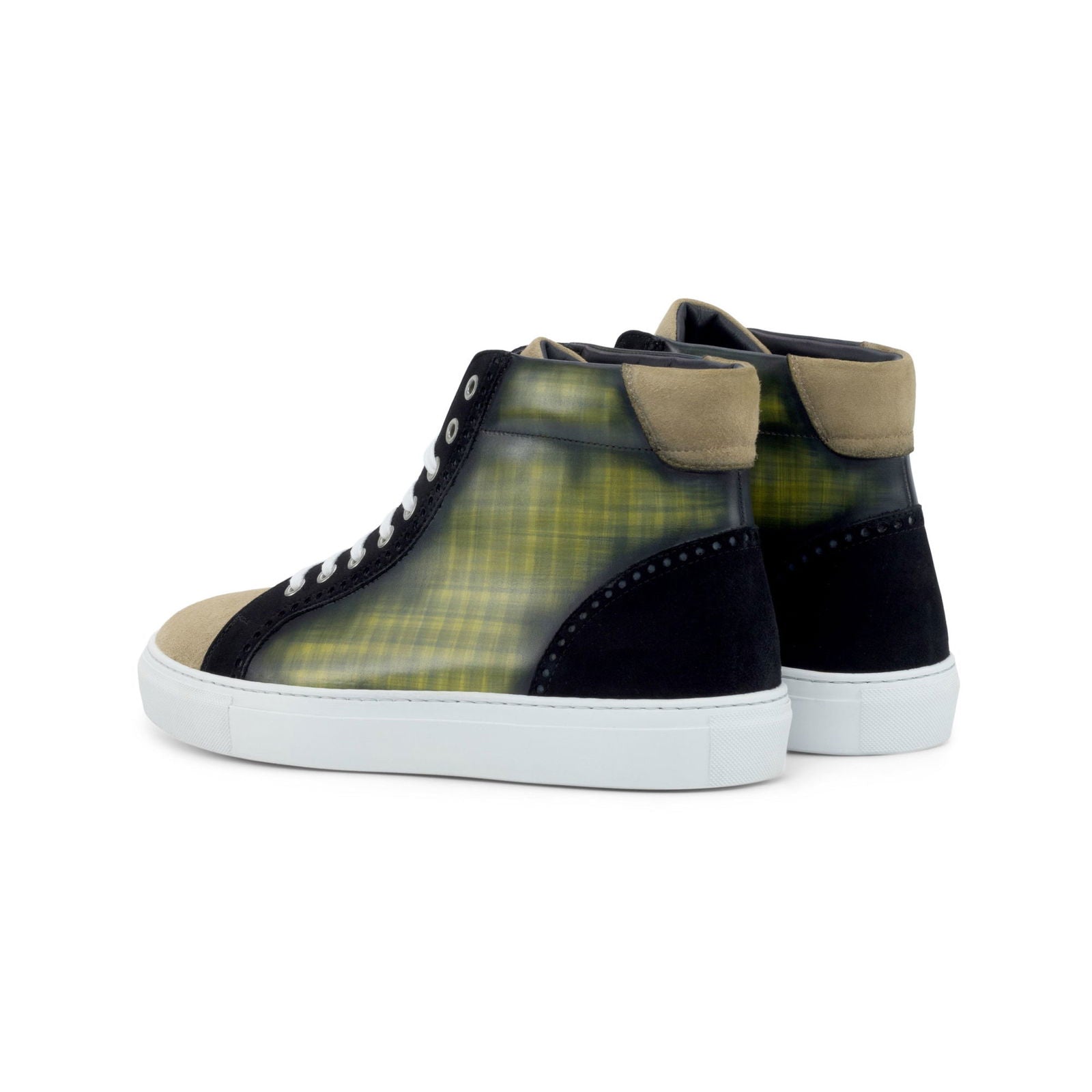 Patina High-Top Brogue Sneakers NUGENT - Milanese Leather