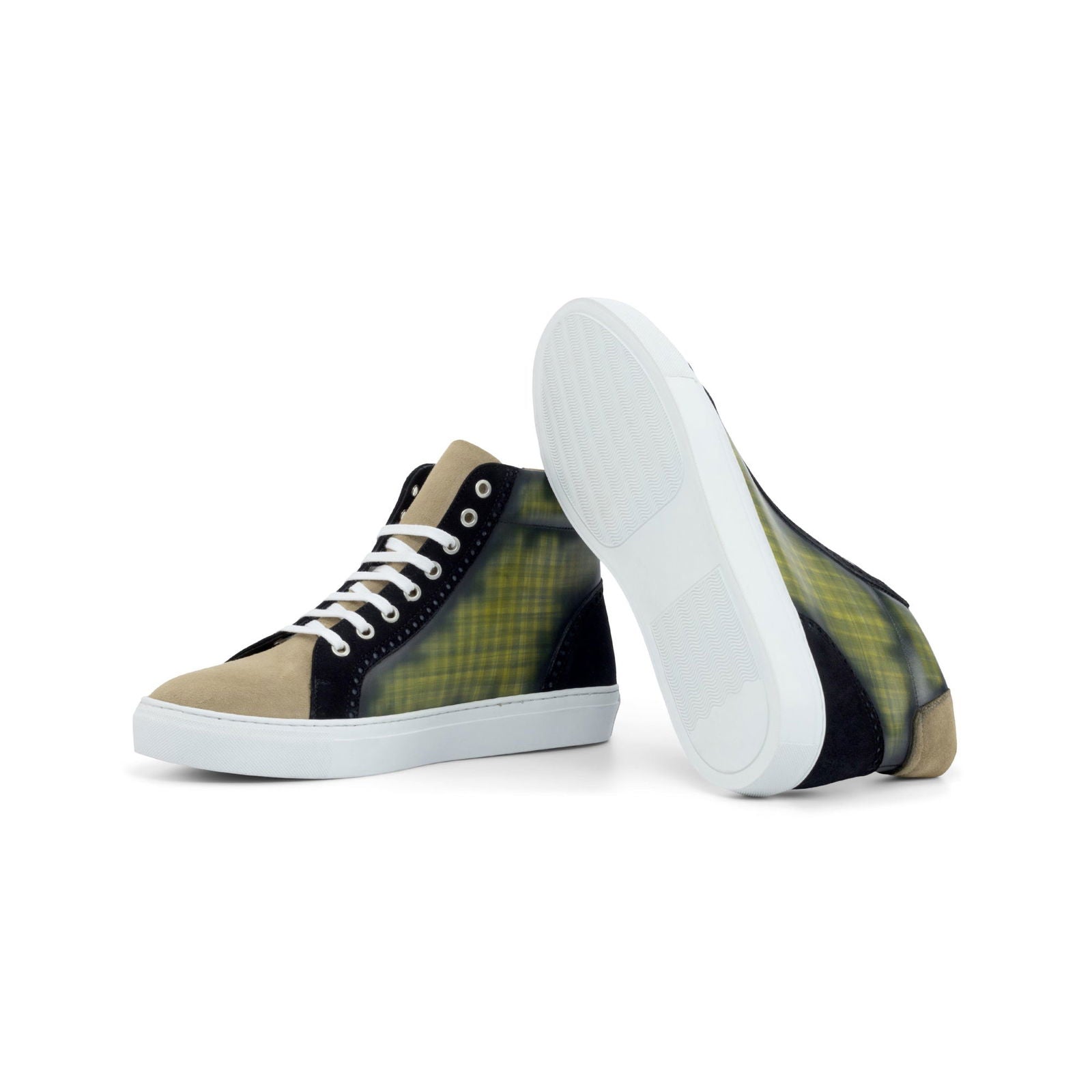 Patina High-Top Brogue Sneakers NUGENT - Milanese Leather