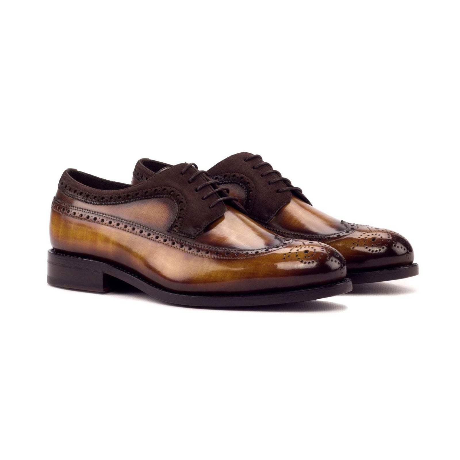 Patina Longwing Blucher Shoes ACARDO - Milanese Leather