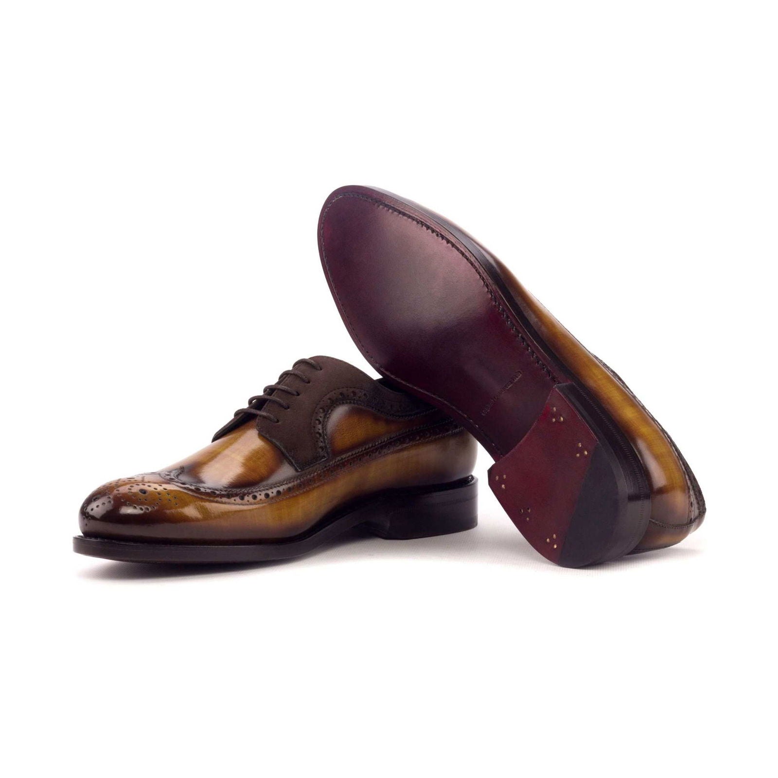 Patina Longwing Blucher Shoes ACARDO - Milanese Leather