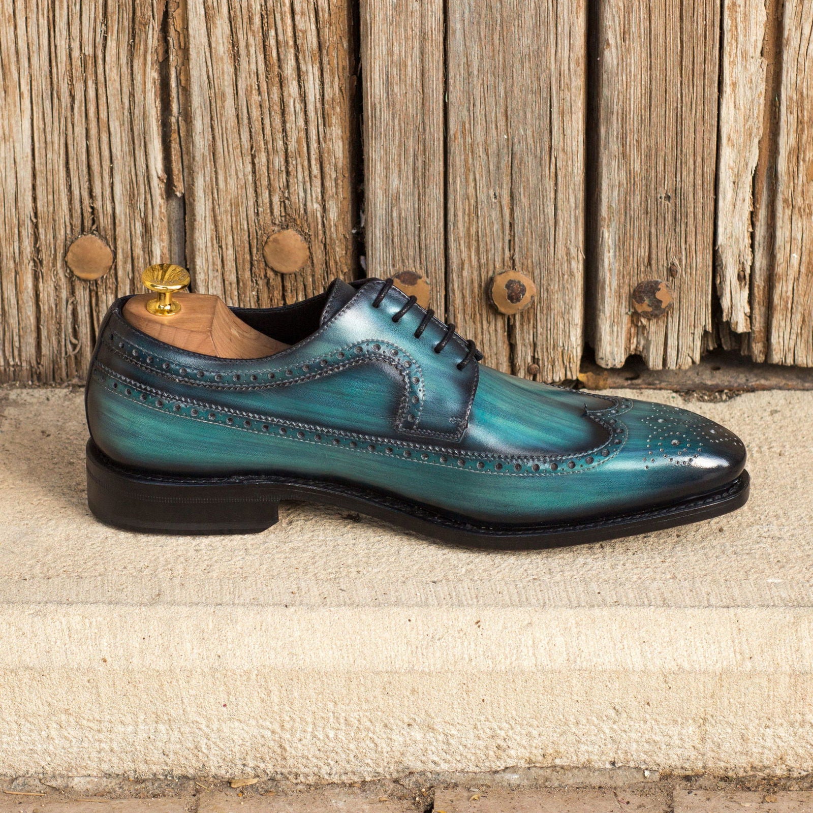 Patina Longwing Blucher Shoes ANTONIO - Milanese Leather