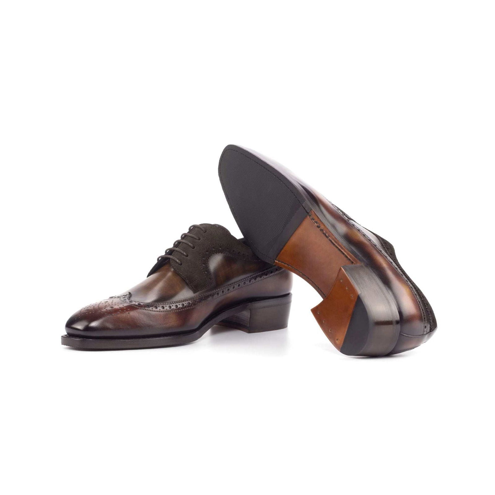 Patina Longwing Blucher Shoes BAUTA - Milanese Leather