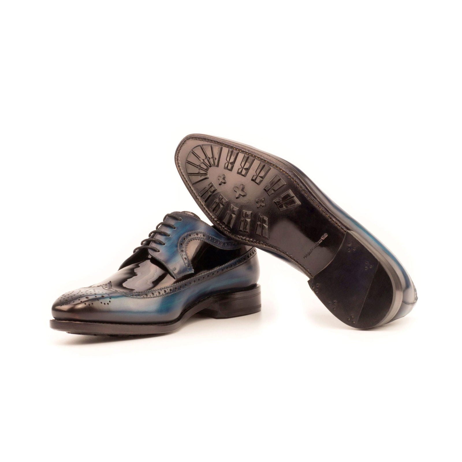 Patina Longwing Blucher Shoes NOCTO - Milanese Leather