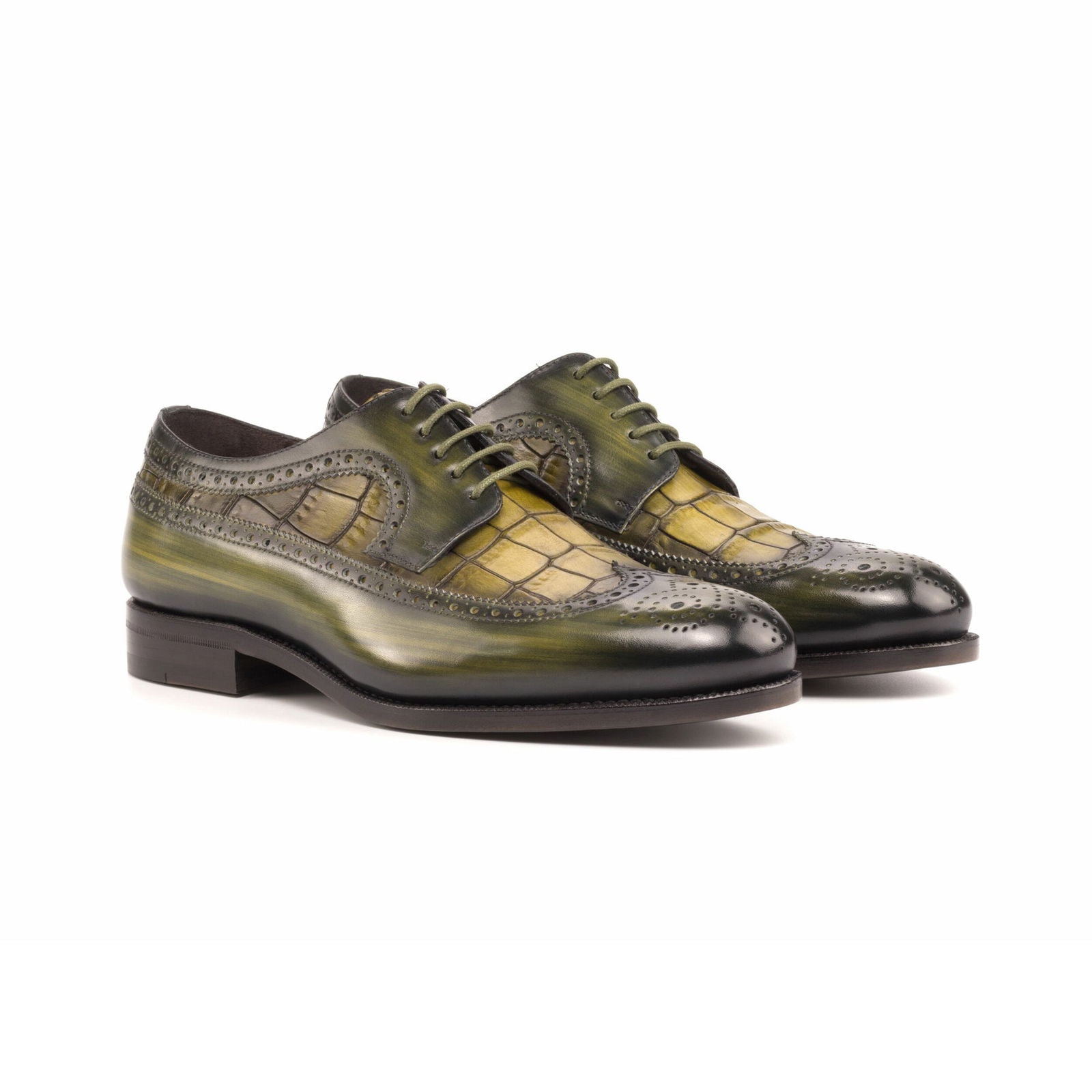 Patina Longwing Blucher Shoes PEP - Milanese Leather